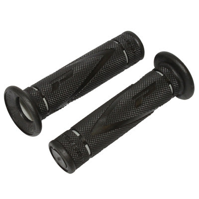 REVETEMENT POIGNEE PROGRIP MOTO ON ROAD 838 DOUBLE DENSITE GRIS-NOIR CLOSED END 122mm (PAIRE)