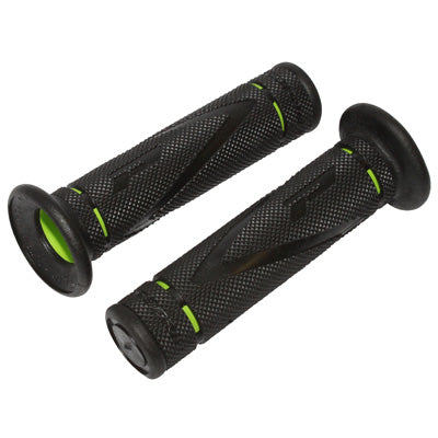 REVETEMENT POIGNEE PROGRIP MOTO ON ROAD 838 DOUBLE DENSITE VERT-NOIR CLOSED END 122mm (PAIRE)