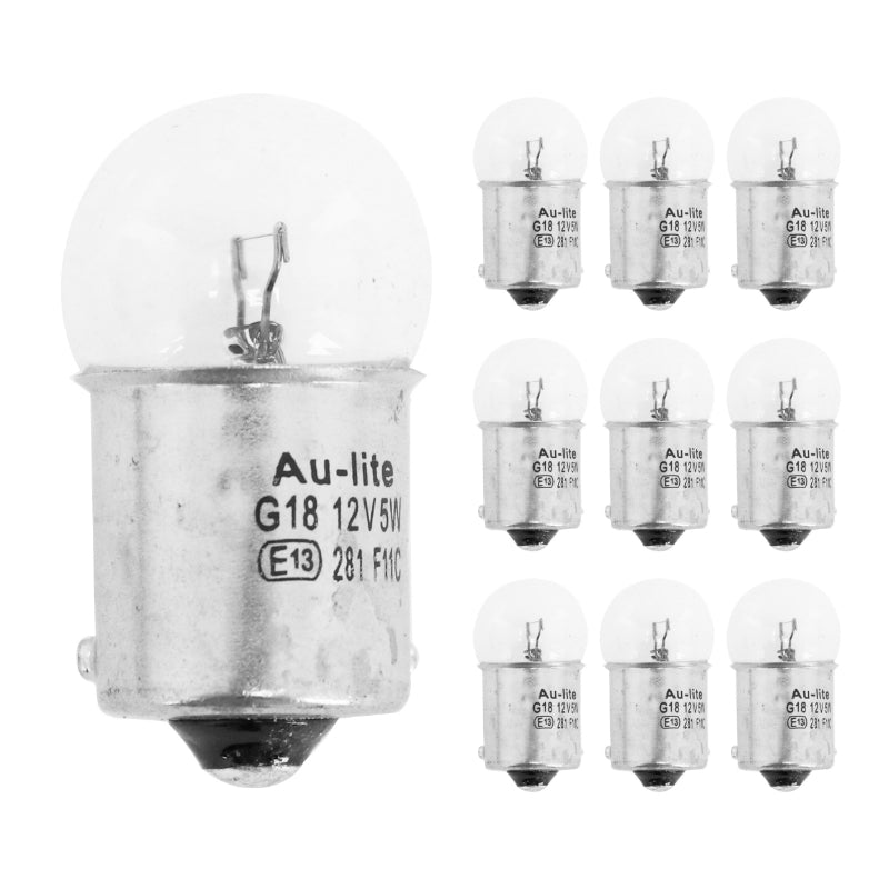 AMPOULE-LAMPE STANDARD 12V  5W CULOT BAU15s NORME RY5W GRAISSEUR ERGOTS DECALES BLANC (CLIGNOTANT)  (BOITE DE 10)  -P2R-