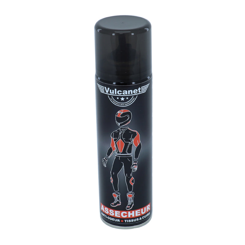 ASSECHEUR VULCANET CONTRE HUMIDITE ET LES ODEURS POUR CASQUE, GANT, PROTECTION (AEROSOL 200 ml)