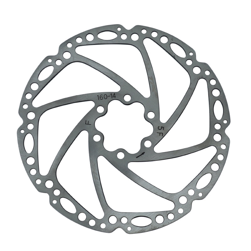 DISQUE DE FREIN VTT 6 TROUS BRAKCO BRAKE 160mm ARGENT