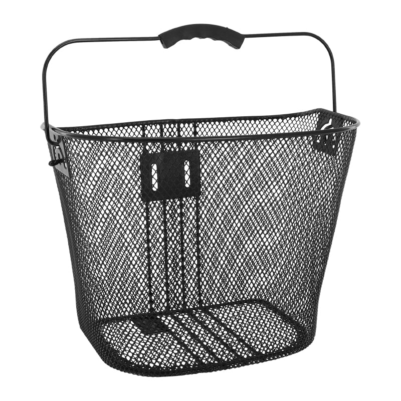 P2R BLACK HONEYCOMB STEEL FRONT BASKET (34x24x26 cm) - SOLD WITH PLUNGER STEM MOUNTING