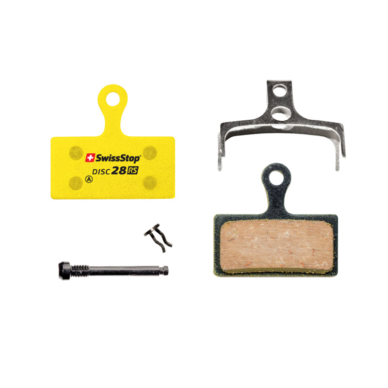 SHIMANO XT M8000-M785 - XTR M9000-M985 SLX M666-M675 FSA K-FORCE (SWISSSTOP ORGANIC - DISC 28RS) MTB BRAKE PADS (PAIR ON CARD)