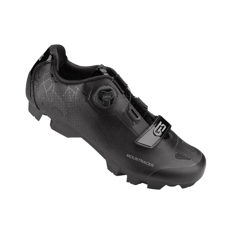 GES MOUNTRACER2 BLACK MTB SHOE SIZE 39 MICROCLIP ATOP-VELCRO FIXING SPD COMPATIBLE (PAIR)