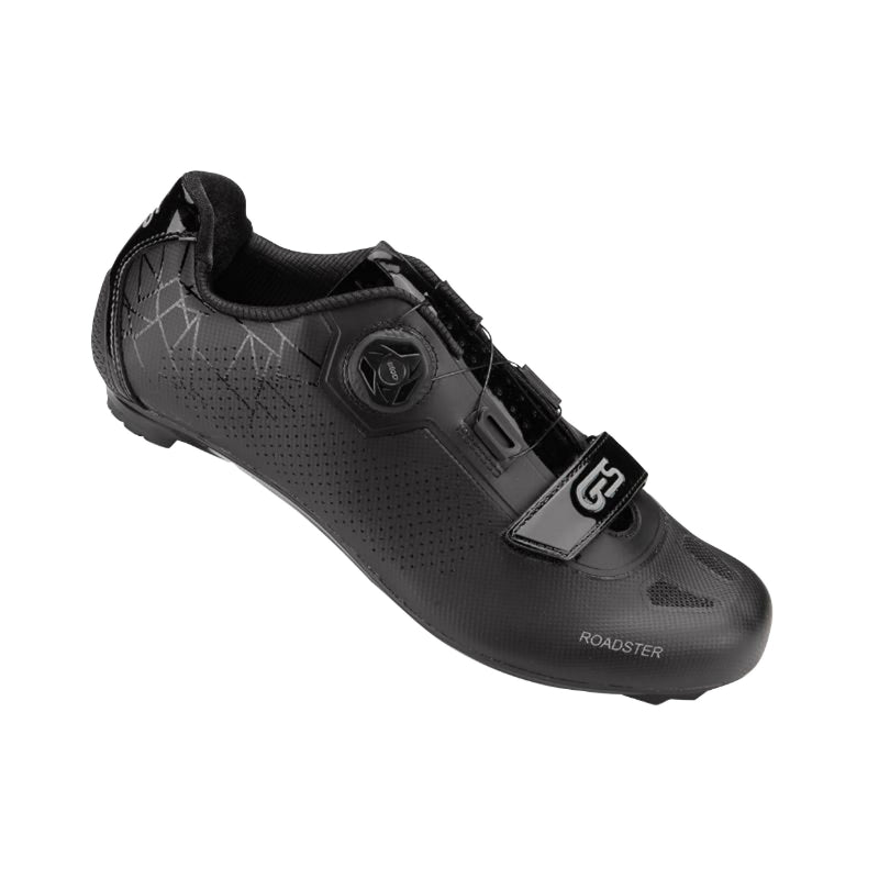 GES ROADSTER2 ZWART T37 WEGSCHOEN ATOP-VELCRO MICROCLIP BEVESTIGING LOOK-SHIMANO COMPATIBEL (PAAR)