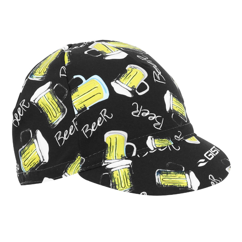 BLACK - YELLOW BEER DECO BICYCLE CAP