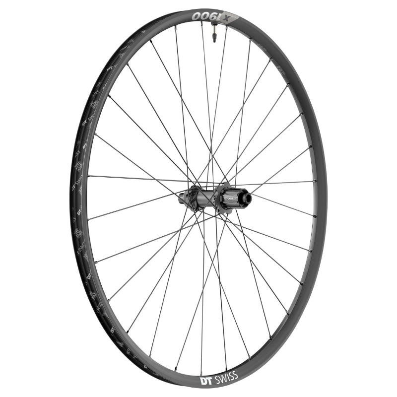 ROUE VTT DISQUE 29" DT SWISS X1900 BOOST CENTERLOCK TUBELESS READY ARRIERE NOIR SHIMANO 10-11V  AXE TRAVERSANT 12-148 - JANTE 25C - RESISTE POIDS 110Kgs