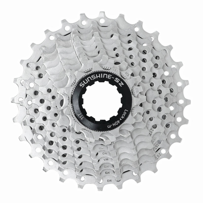 CASSETTE 10V. P2R 11-28 POUR SHIMANO-SRAM ARGENT VTT ARGENT (VENDU EN BOITE)  (11-12-13-14-15-17-19-21-24-28)