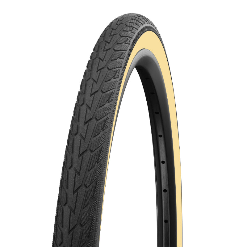 PNEU CITY 27 X 1 1-4 SCHWALBE ROAD CRUISER HS484 NOIR-BEIGE TR (32-630)