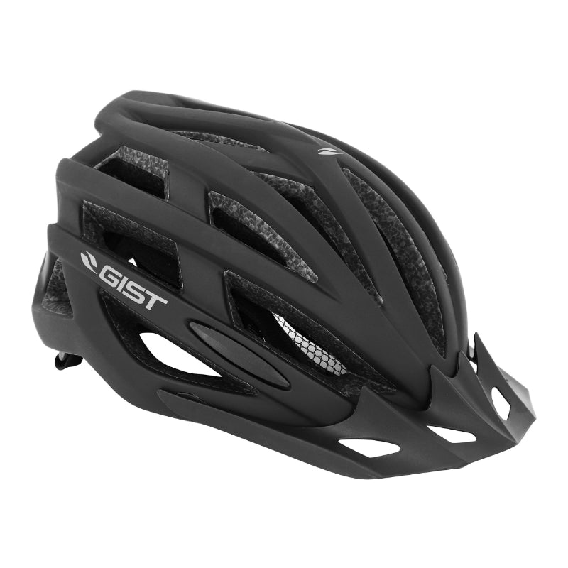 CASQUE VELO ADULTE GIST E-BIKE PLANET URBAN NOIR MAT IN-MOLD TAILLE 52-58 REGLAGE MOLETTE 212GRS - ECLAIRAGE INTEGRE