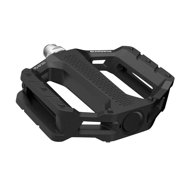 MTB PEDAL - LEISURE FLAT SHIMANO EXPLORER PD-EF202 ALU BLACK 9-16" (PAIR)