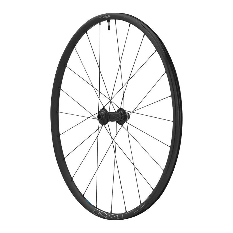 ROUE VTT DISQUE 29" SHIMANO MT601 BOOST TUBELESS READY CENTERLOCK AVANT NOIR AXE TRAVERSANT 15-110 JANTE 25C