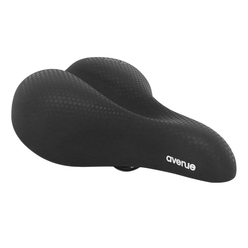 SELLE ROYAL AVENUE GEL WITH ANATOMICAL CHANNEL AND ELASTOMER TREKKING BLACK 258x183 mm 664 g