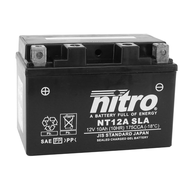 12V 10Ah NT12A NITRO AGM BATTERY FACTORY ACTIVATED READY TO USE (Lg150xW87xH105mm)