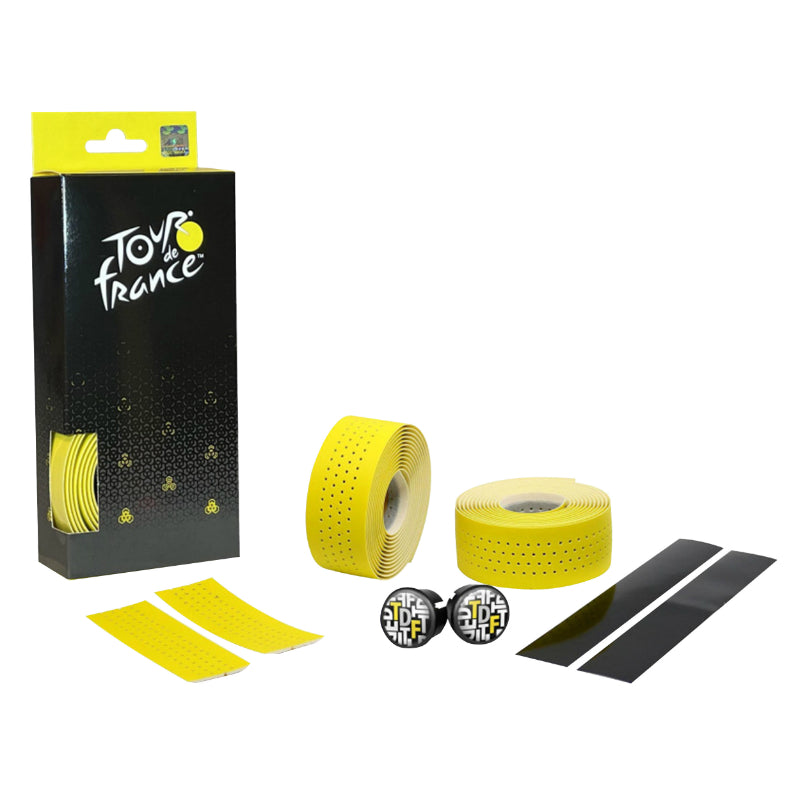 HANDLEBAR TAPE - TOUR DE FRANCE COMFORT YELLOW PERFORATED HANDLEBAR - HANDLEBAR TAPE