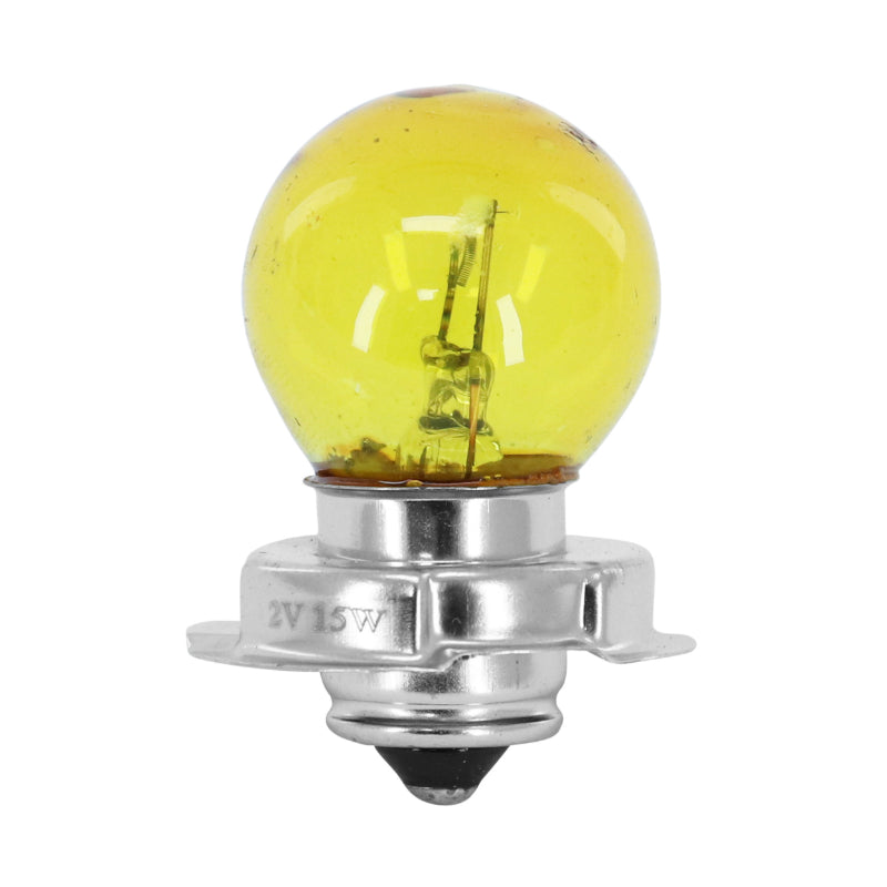 AMPOULE-LAMPE STANDARD 12V 15W CULOT P26s BULB S3 JAUNE (PROJECTEUR) (VENDU A L'UNITE)  -FLOSSER-