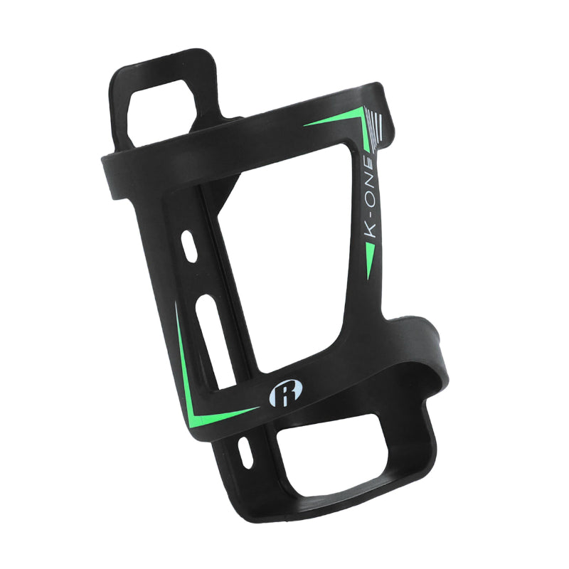 ROTO COMPOSITE SLIDE K-ONE BLACK BOTTLE CAGE GREEN DECO SIDE OUTLET FOR E-BIKE (SOLD INDIVIDUALLY ON CARD)