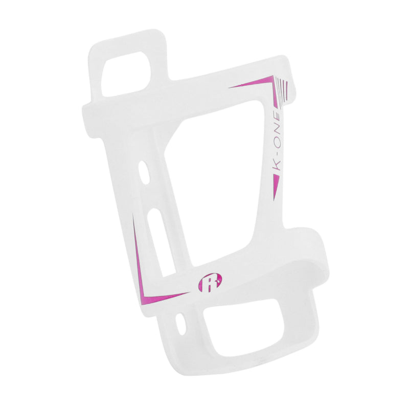 ROTO COMPOSITE SLIDE K-ONE WHITE BOTTLE CAGE PINK DECO SIDE OUTLET FOR E-BIKE (SOLD INDIVIDUALLY ON CARD)