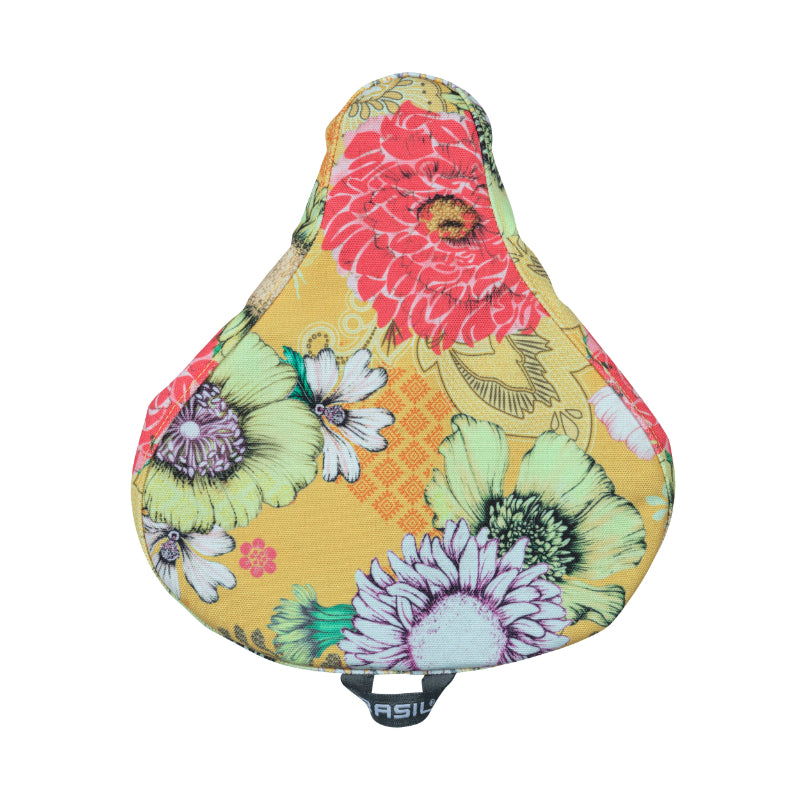 COUVRE SELLE VELO BASIL BLOOM FIELD WATERPROOF JAUNE HONEY (28x23cm)