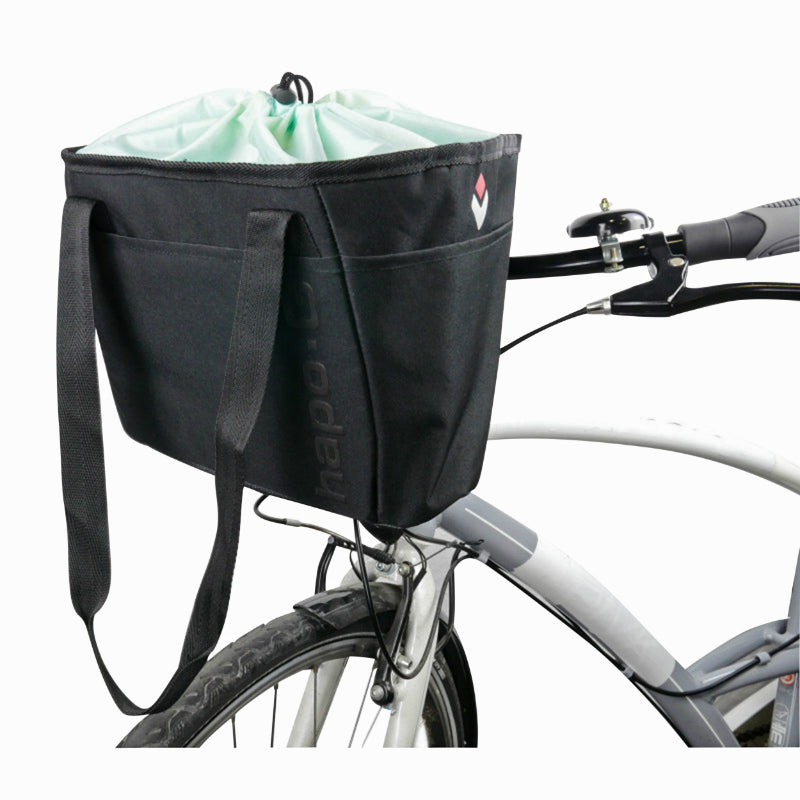 HAPO.G ZWART CANVAS VOORMAND HANGER BEVESTIGING GELEVERD MET DMTS HANGER BEVESTIGING (INTERNE BREEDTE BEVESTIGING VOOR E-BIKE - 8cm)