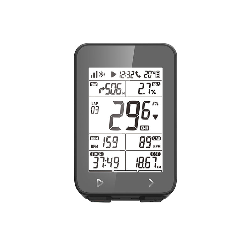 GPS - COMPTEUR IGPSPORT IGS320 LCD AVEC VITESSE, ALTIMETRE, TEMPERATURE COMPATIBLE STRAVA - Option : CAPTEUR CADENCE, VITESSE ET CARDIO - LIVRE AVEC ETUI SILICONE BH320