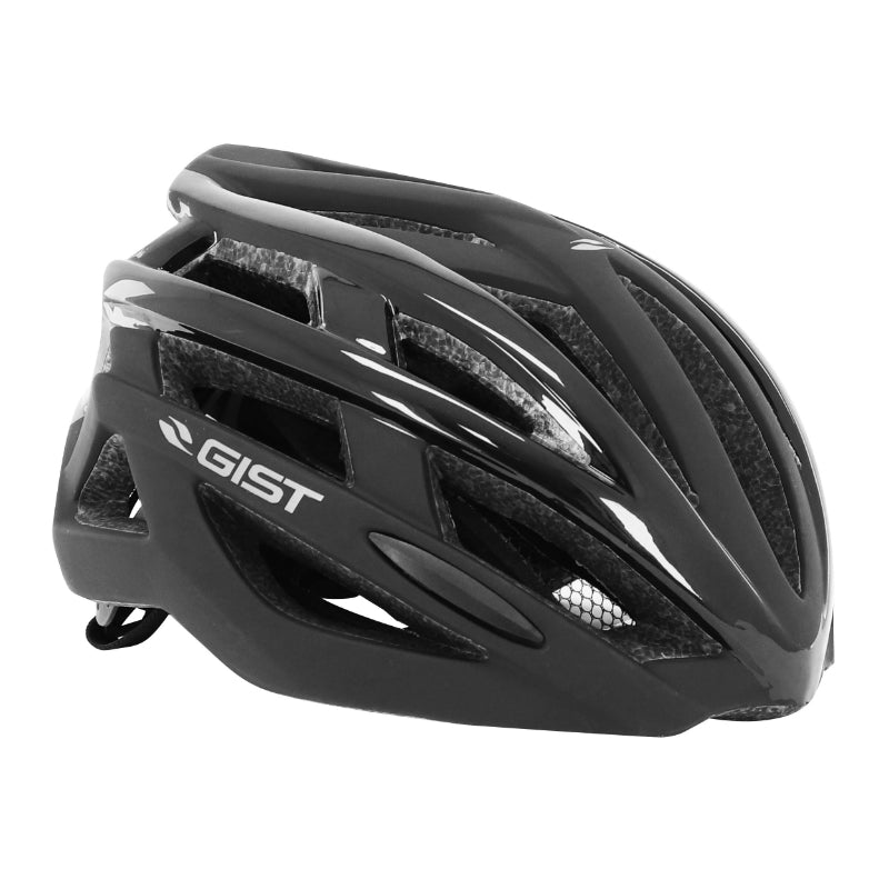 GIST ROUTE PLANET BLACK IN-MOLD ADULT BICYCLE HELMET SIZE 58-62 ADJUSTMENT WHEEL 212GRS