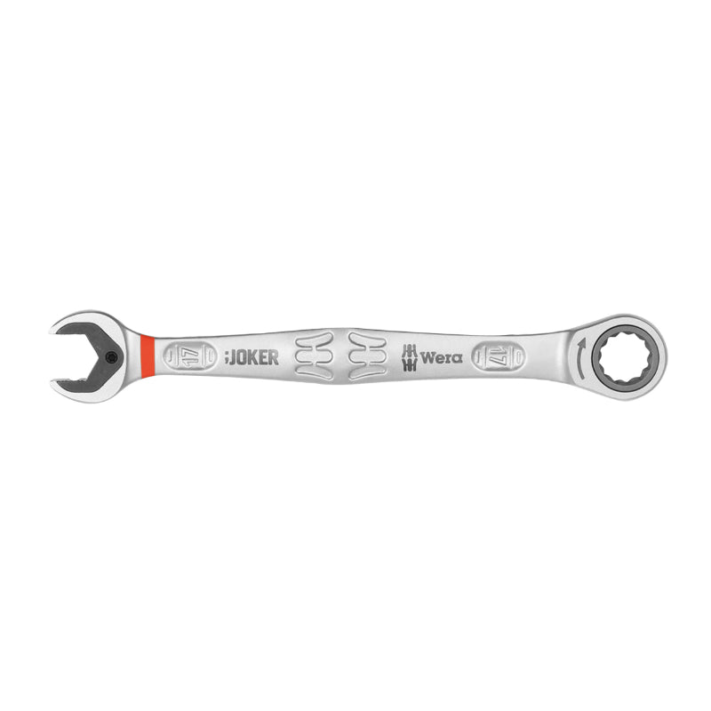 CLE MIXTE A CLIQUET WERA  6000 JOKER 17 mm (AVEC FONCTION RETENUE) CHROME MOLY (VENDU A L'UNITE)  -MARQUE ALLEMANDE POUR LES ATELIERS-