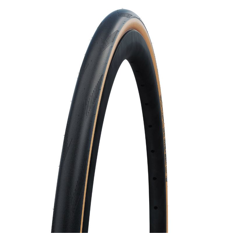 WEGBAND 700 X 25 SCHWALBE ONE RACEGUARD ADDIX ZWART-BEIGE TUBELESS READY TS (25-622)