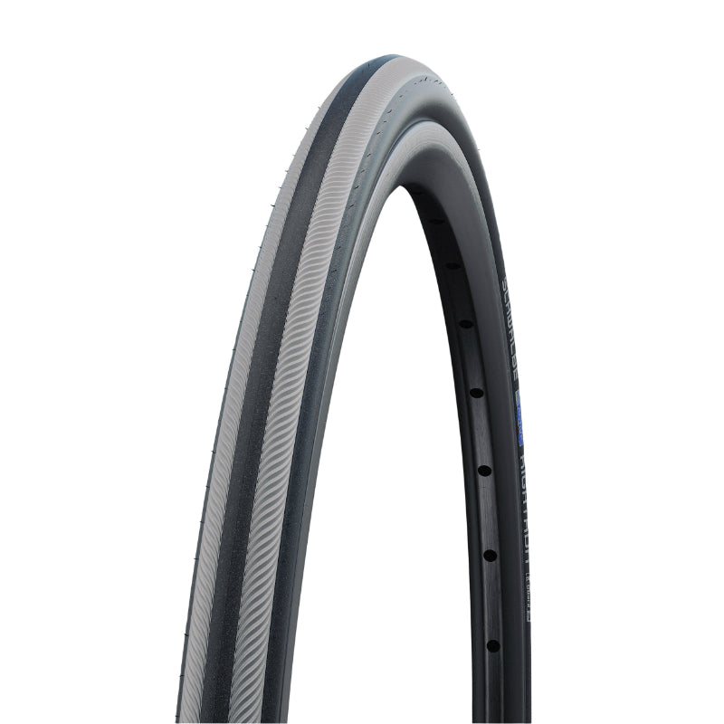 PNEU INVALIDE 24 X 1.00 SCHWALBE RIGHTRUN NOIR BANDE GRISE (25-540) RENFORT K-GUARD