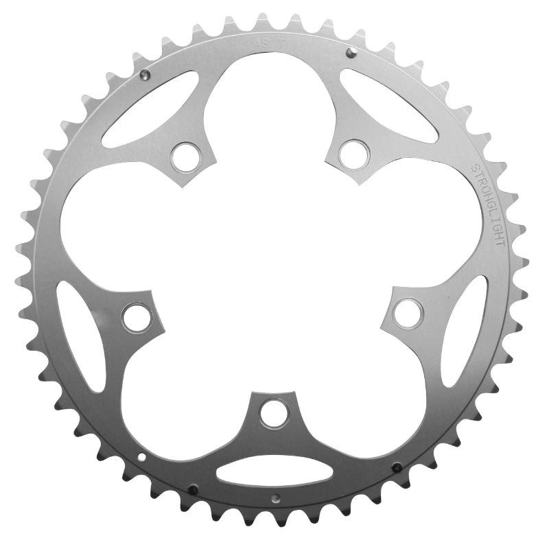 ROAD CHAINRING 5BRA D.110 STRONGLIGHT DURAL 48TTS EXTERIOR SILVER TYPE SHIMANO 8-9V.