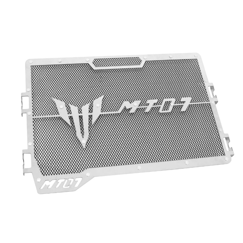 MOTORRADIATORGRILLE VOOR YAMAHA 700 MT-07 2014+, TRACER INOX ZWART GRILLE MET PATROON -AVOC-