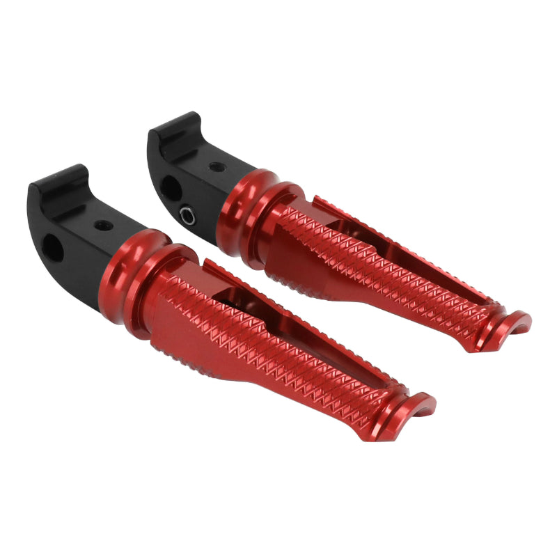 REPOSE-PIED-CALE PIED ARRIERE MOTO POUR YAMAHA 700 MT-07 ALU CNC ANODISE ROUGE (PAIRE)  -AVOC-