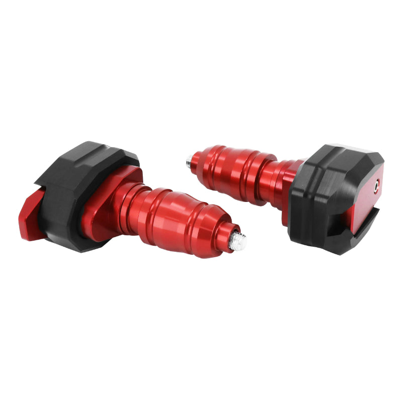 MOTORBESCHERMINGSPAD ALU CNC GEANODISEERD ROOD-ZWART D.10mm -AVOC-