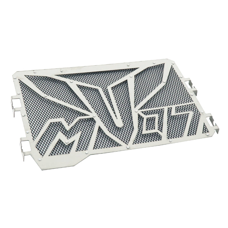 MOTORRADIATOR GRILL VOOR YAMAHA 700 MT-07 2014+ RVS ZWART GRILLE MET PATROON -AVOC-