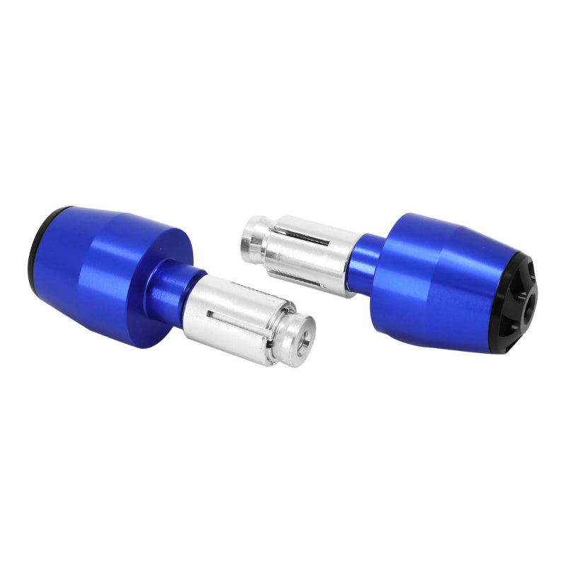 MOTORFIETS STUURUITEINDE VOOR YAMAHA 700 MT-07 BLAUW GEANODISEERD ALU (VOOR 22,2 mm STUUR) (PAAR) -AVOC-