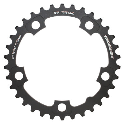 ROAD CHAINRING 5BRA D.110 FOR SHIMANO ULTEGRA 6750 STRONGLIGHT 34TTS INTERIOR BLACK CT2 10V.