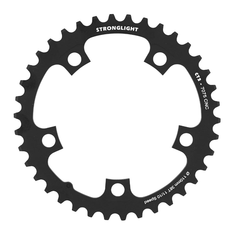 ROAD CHAINRING 5BRA D.110 FOR SHIMANO ULTEGRA 6750 STRONGLIGHT 38TTS INTERIOR BLACK CT2 10V.