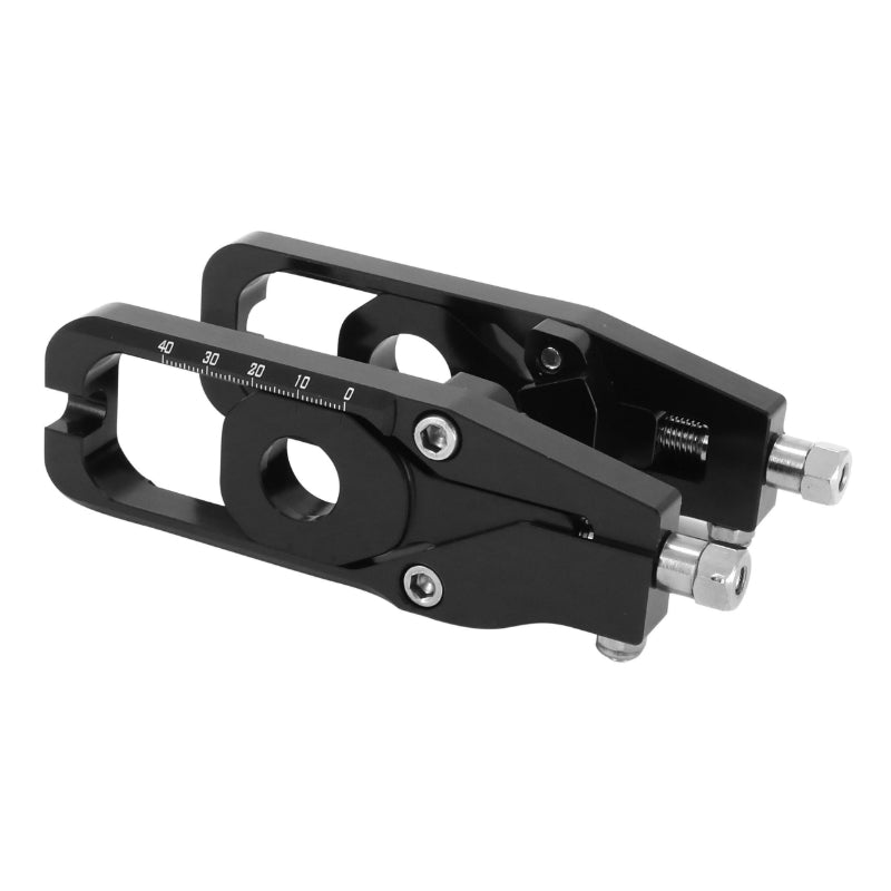 MOTORKETTINGSPANNER-VERSTELLER VOOR KAWASAKI 900 Z900 ALU CNC ZWART GEANODISEERD (PAAR) -AVOC-