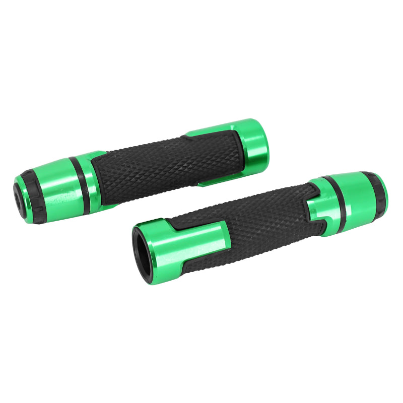 AVOC MOTO ON ROAD ANTI-SLIP HANDLEBAR COVER WITH HANDLEBAR END FOR KAWASAKI 900 Z900, 650 Z650 ANODIZED GREEN (PAIR)