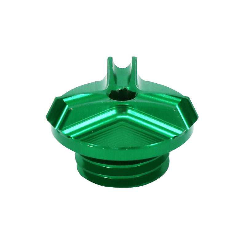 BOUCHON REMPLISSAGE D'HUILE MOTO POUR KAWASAKI 900 Z900 ALU CNC ANODISE VERT  - AVOC -