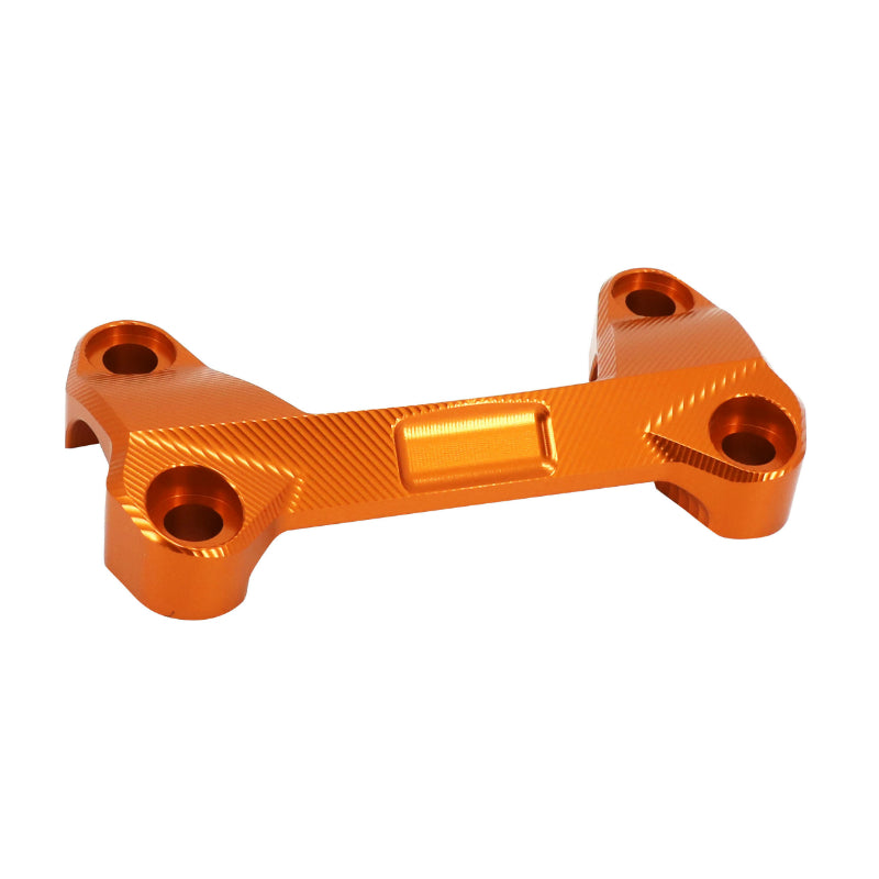 PONTET SUPERIEUR-FIXATION DE GUIDON MOTO POUR KTM 125 DUKE ALU CNC ANODISE ORANGE  -AVOC-