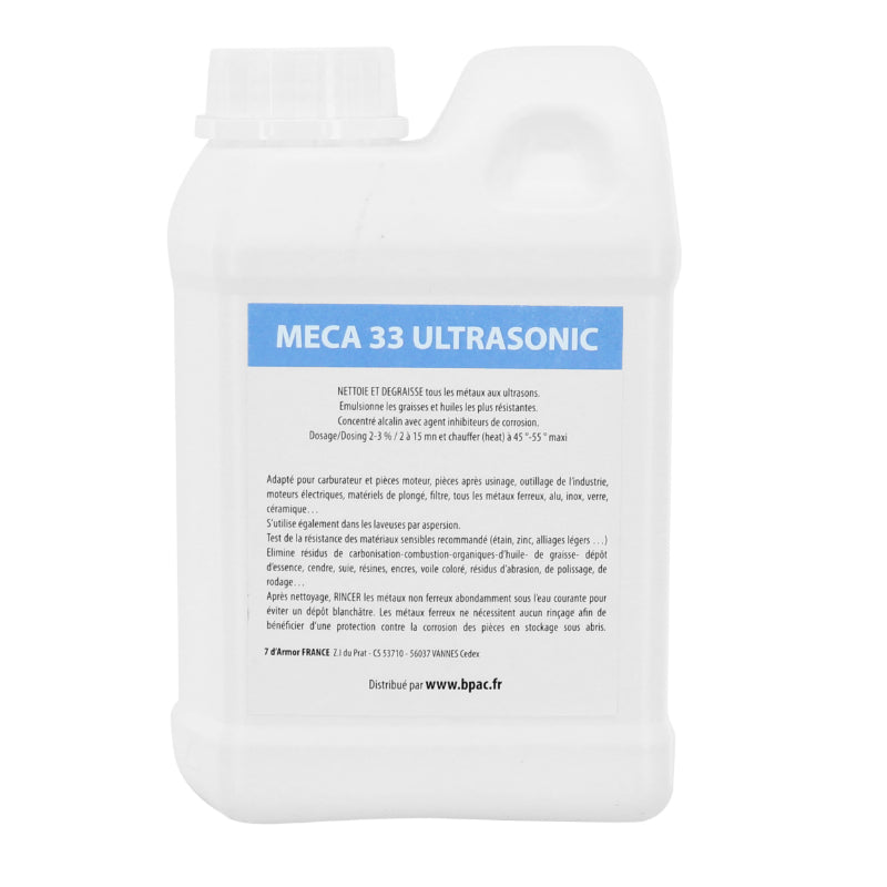 MECA33 PROFESSIONAL ULTRASONIC TANK CLEANER DETERGENT 1L (MOTORCYCLE PARTS AND BICYCLE PARTS) (2% DILUTION)