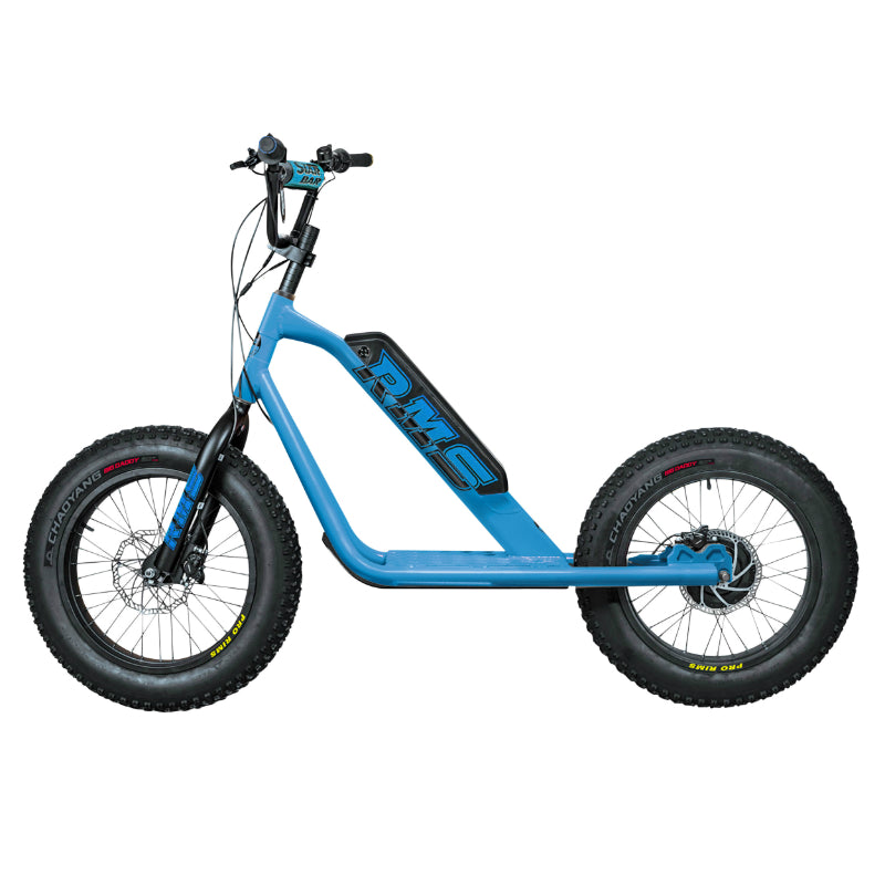 RMS BIKE 20F-X ELEKTRISCHE SCOOTER HEMELSE BLAUW RAL 5015 500 W MOTOR NF EN 1476 GOEDGEKEURD (AFM. 1,78x0,83x1,18 M) -GEMAAKT IN FRANKRIJK-