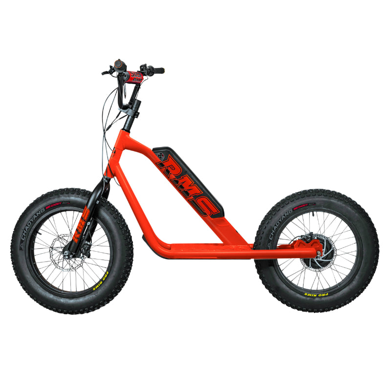 RMS BIKE 20F-X ELEKTRISCHE SCOOTER ROOD RAL 3020 500 W MOTOR NF EN 1476 GOEDGEKEURD (AFM. 1,78x0,83x1,18 M) -GEMAAKT IN FRANKRIJK-