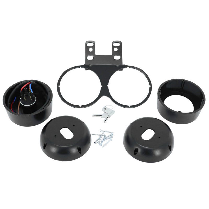 SUPPORT COMPTEUR CYCLO ADAPTABLE NOIR AVEC CONTACTEUR (DIAM 60mm)  -SELECTION P2R-