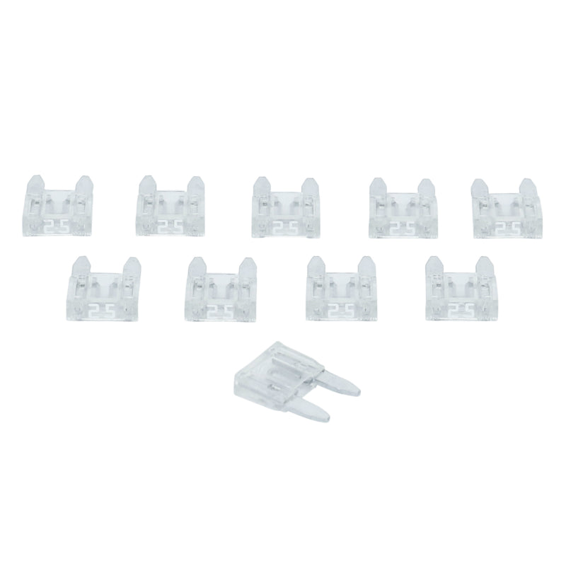 FUSIBLE PLAT ENFICHABLE MINIATURE 25A  (SACHET DE 10)  -SELECTION P2R-