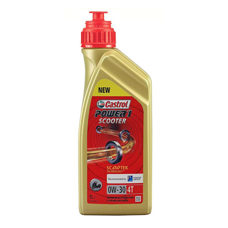 HUILE MOTEUR 4 TEMPS CASTROL POWER 1 SCOOTER 4T  0W30  (1 L)  100% SYNTHETIQUE