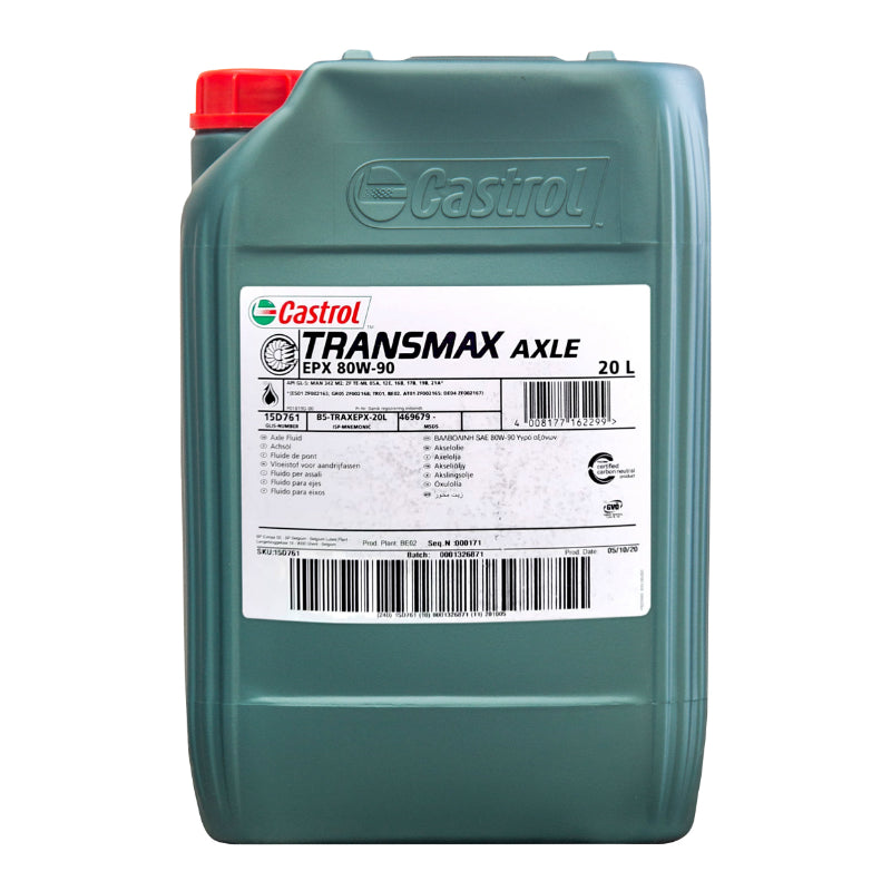 CASTROL 80W90 TRANSMAX AXLE EPX TRANSMISSION OIL (20 L)