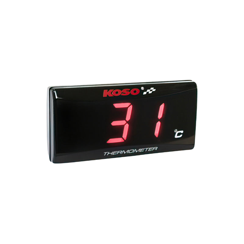 THERMOMETRE DIGITAL KOSO SUPER SLIM ROUGE (0 A 120°C-12V-56,4x27x11mm)