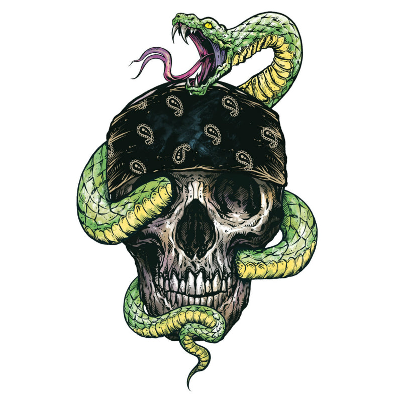 STICKER-STICKER LETHAL THREAT MINI SNAKE SKULL (60x80mm)